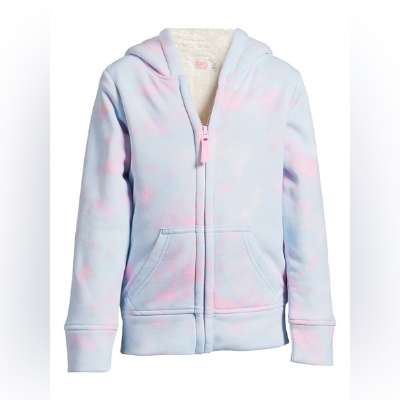 wonder nation Other - Wonder Nation Girls Kid Tough Zip Hoodie with Faux Shearling Lining,Size L 10-12
